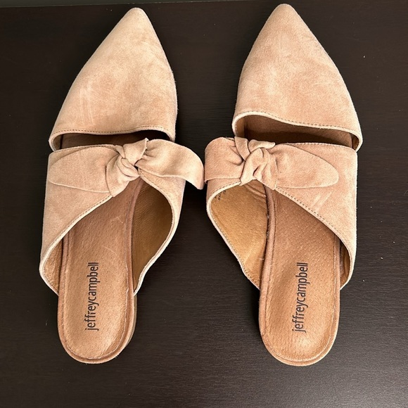 Jeffrey Campbell Charlin Bow Mule Leather Slip On Pink Anthropologie Sz 10 - Picture 5 of 12